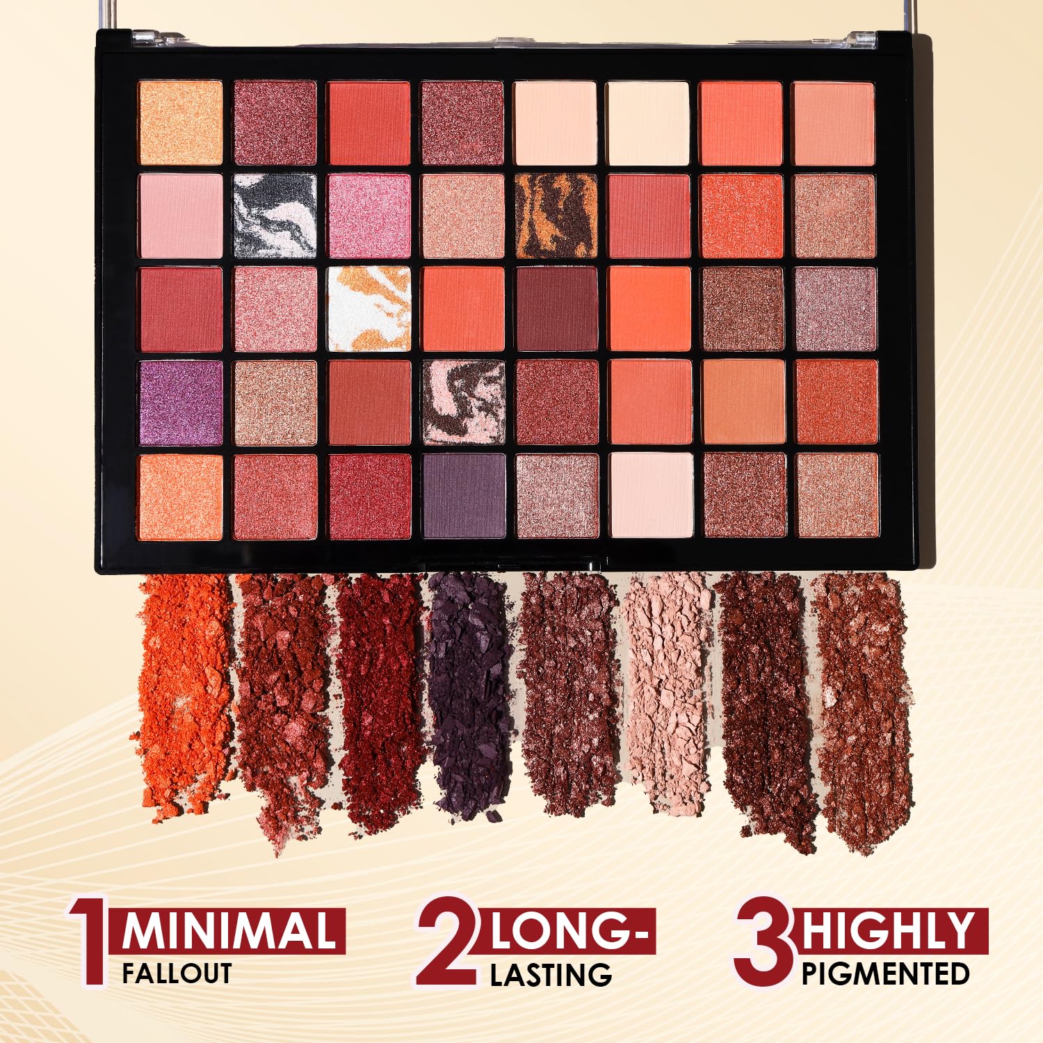 Glam21 Celeste Professional Eyeshadow Palette | All-in-One Eyeshadow Palette & Highly Pigmented | 40 Selected Shades| Matte & Shimmer Shades - 50gm | Heavenly-01 1