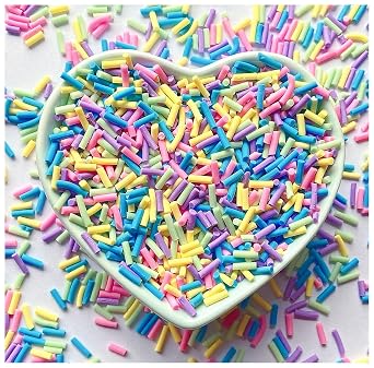 50g Fake Sprinkles Resin Sprinkles Fake Candy Sprinkles Clay Sprinkles Polymer Sprinkles Polymer Clay Slices for Nail Art DIY Crafts Cake Phone Case22-Purple+Blue