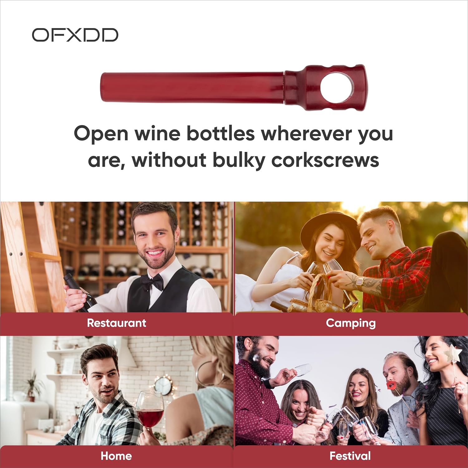 Basic Travel Wine Opener Pocket Size - Plastic Portable Corkscrew for Wine Glass Bottle - Set of 12