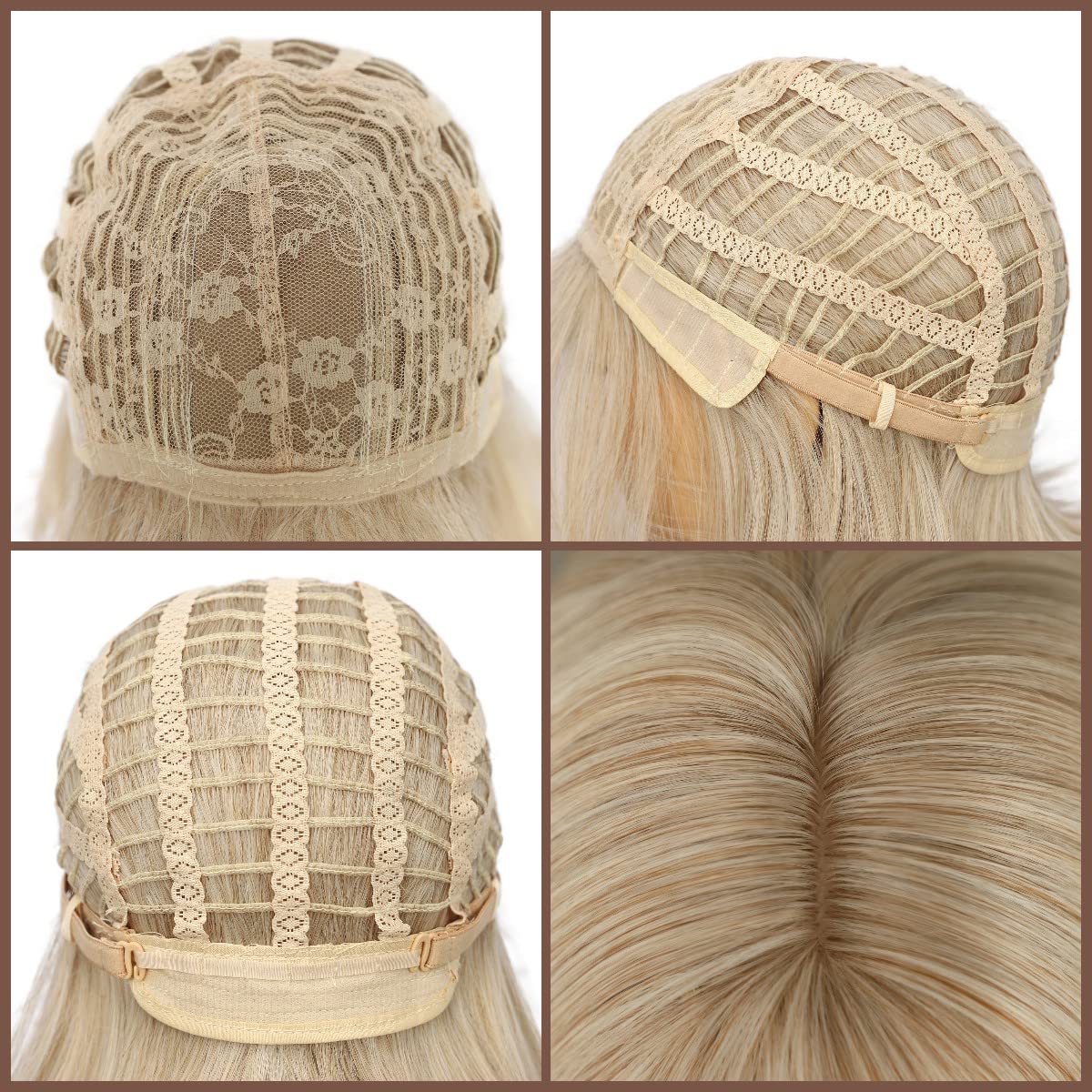 Sapphirewigs Blonde Perücke für Frauen Perücke mit Bangs Kurze Blonde Bob Haare Tägliche Party Natürliche aussehende 12 inch