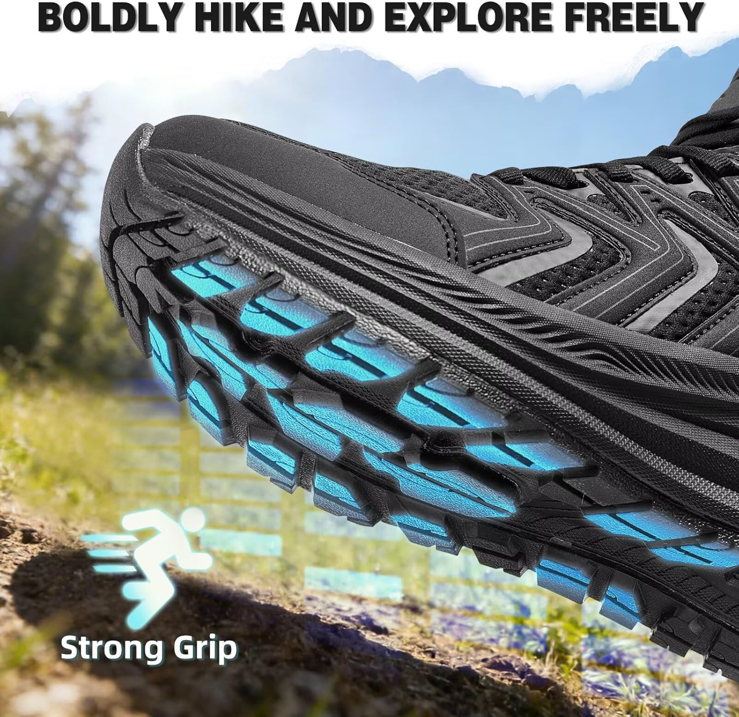 OrthoComfoot Women's Orthopedic Waterproof Mid Trekking Hiking Boots: Comfortable Plantar Fasciitis Ankle Support Workout Walking Running Shoes, Orthotic Trail Boots for Feet and Heel Pain Relief