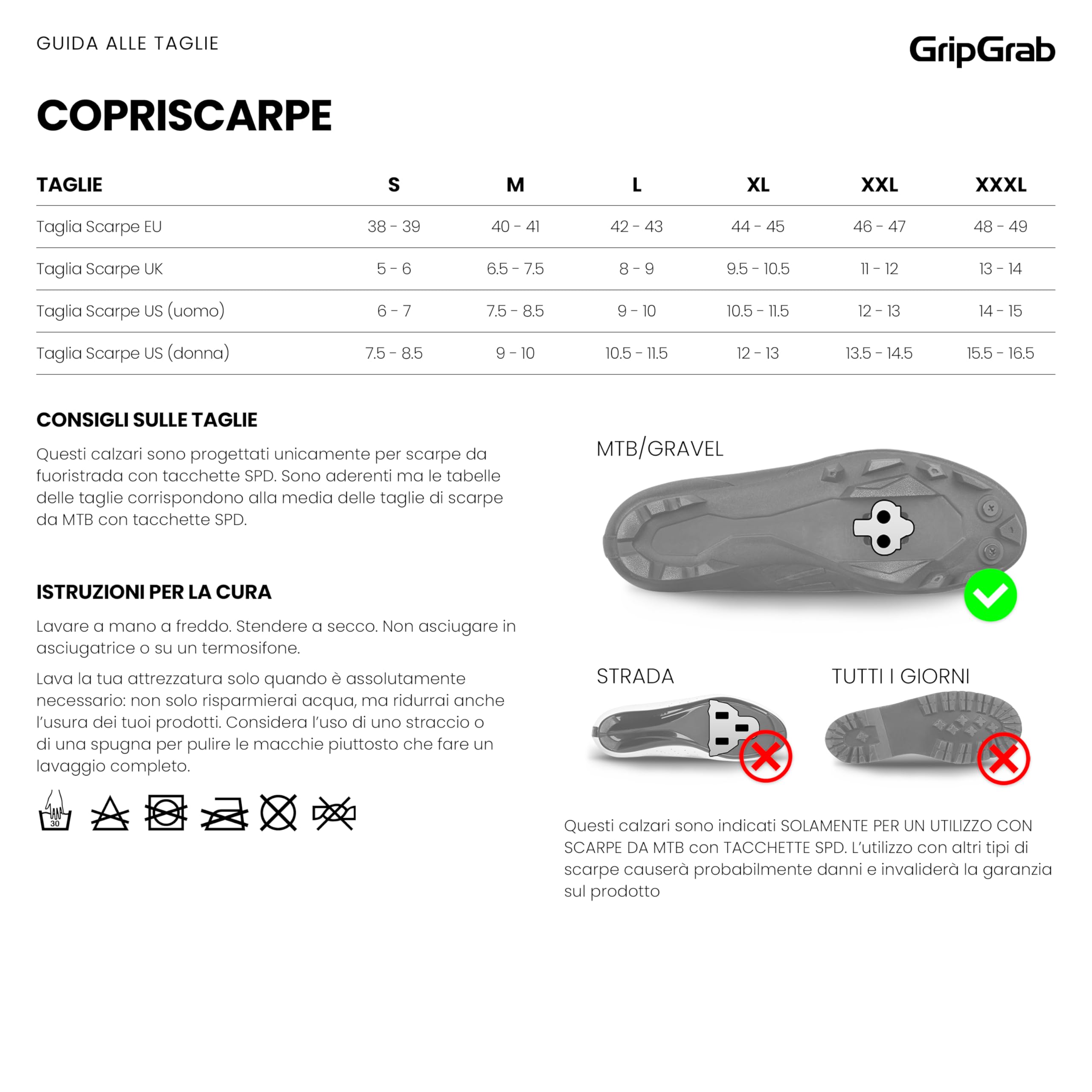 GripGrab RaceThermo X Copriscarpe Invernali Impermeabili MTB Gravel Termici Antivento Neoprene Copriscarpa Mountain-Bike
