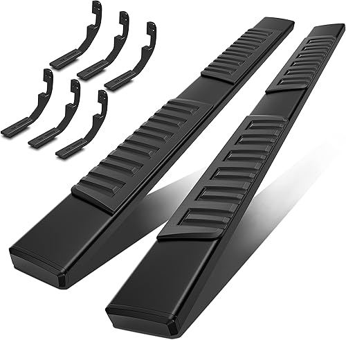 MOSTPLUS Estribos de 6 pulgadas con barra Nerf compatible con Chevy SilveradoGMC Sierra 1500 2019-2023, SilveradoSierra 2500HD 3500HD 2020-2023,