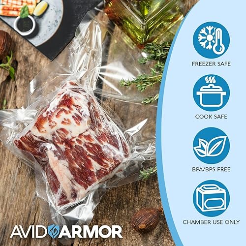 Miniatura 2 de Avid Armor Bolsas para máquina de cámara de 3.5 mil, bolsas selladoras al vacío de cámara precortadas, bolsa de sellado resistente, sellador de