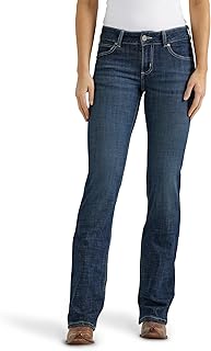 Women's Western Mid Rise Stretch Boot Cut Jean