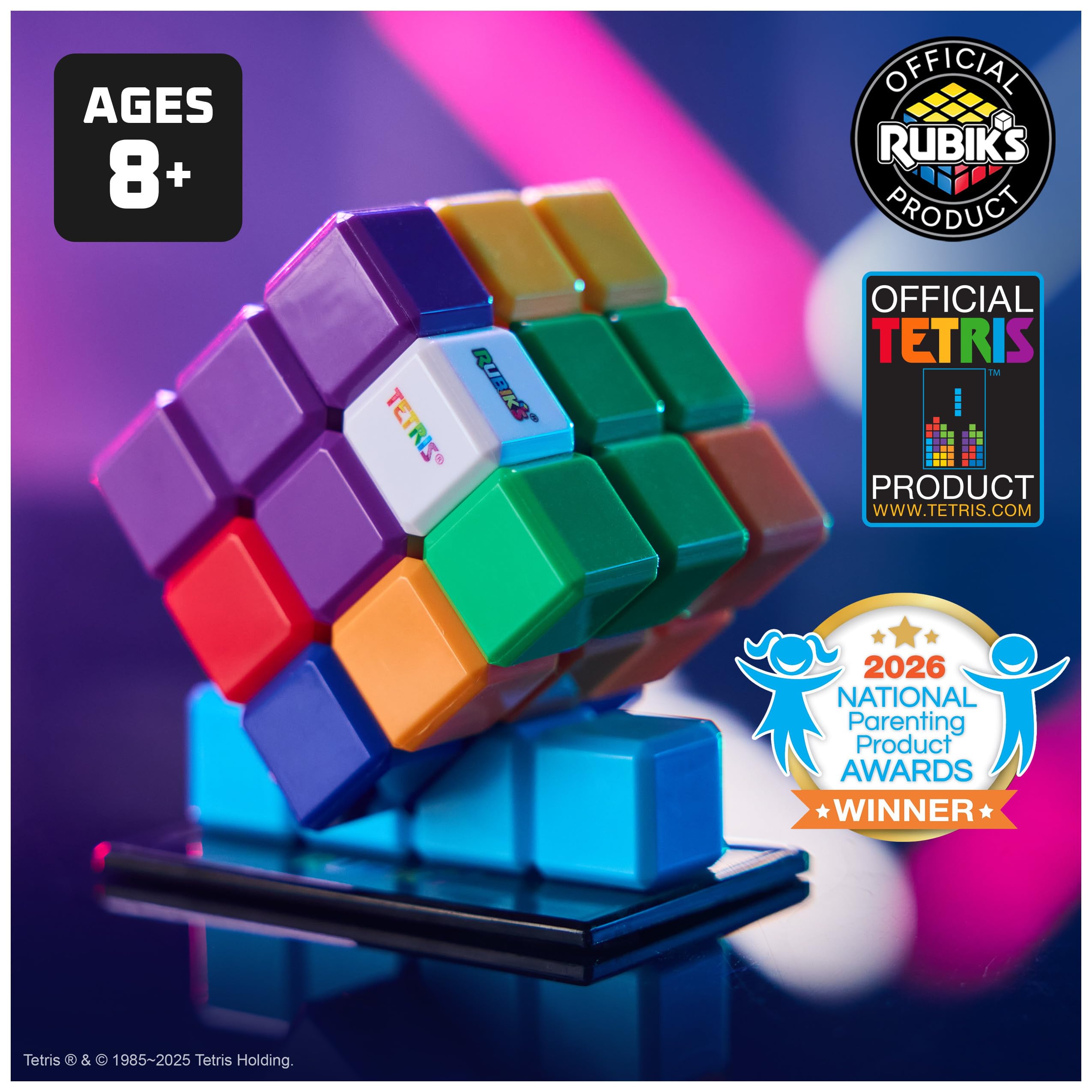 Rubik's Cube, Tetris Cube, résolvez pour Tetris Tetriminos classiques, casse-tête pour adultes, casse-tête pour résoudre des problèmes, puzzle assorti aux couleurs, jouet Fidget Toy, pour enfants de 8