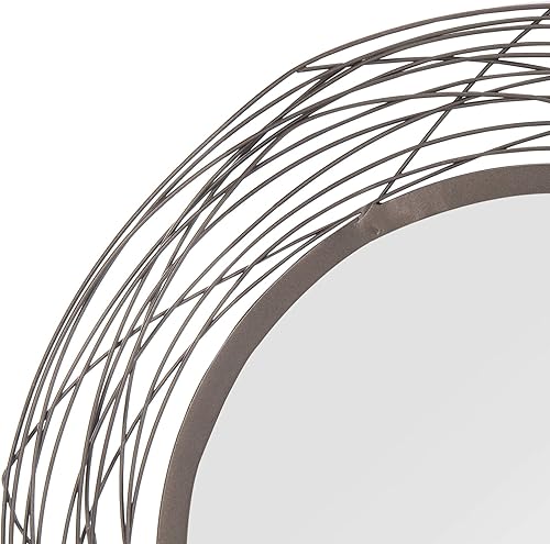 Miniatura 4 de SAFAVIEH Home Nixie Espejo decorativo redondo negro de 29 pulgadas