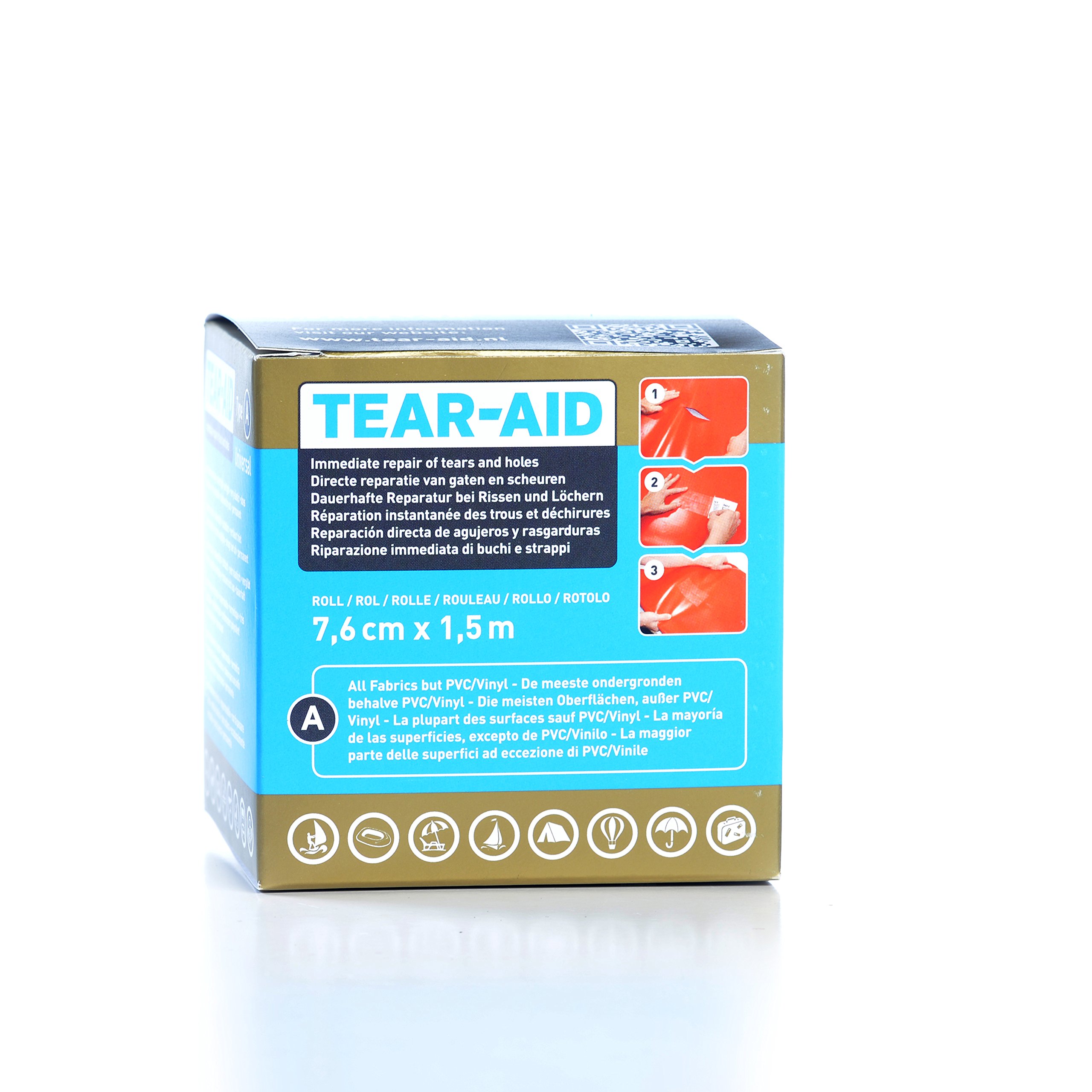 Tear-Aid - Outil de réparation - Type A - Transparent - Rouleau 1,5 mtr