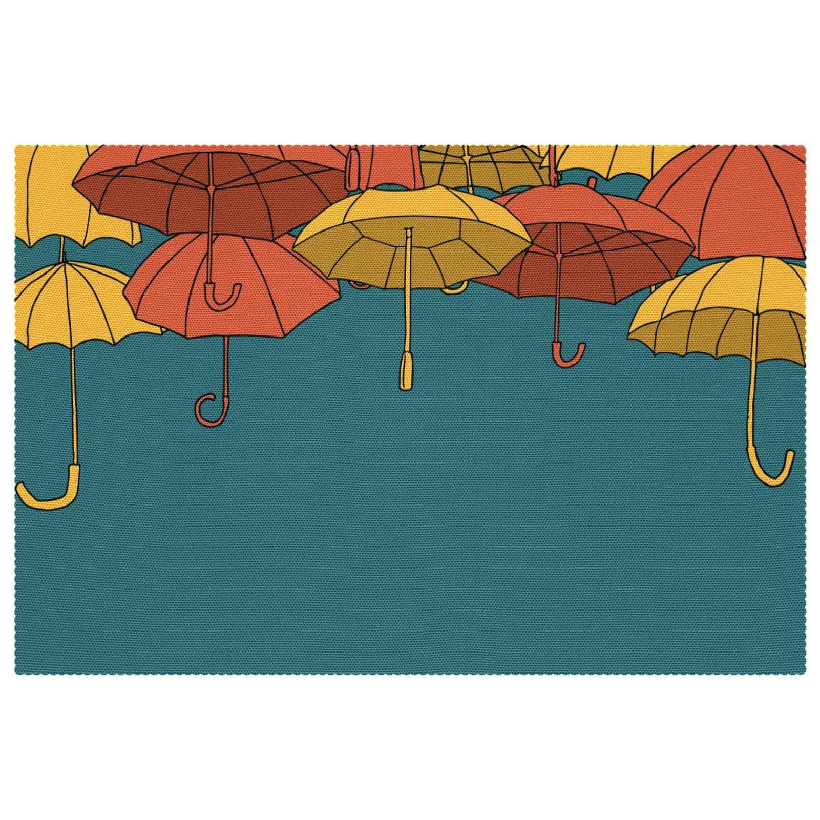 Sets de table parapluies pour repas chaleureux en famille et décoration de table