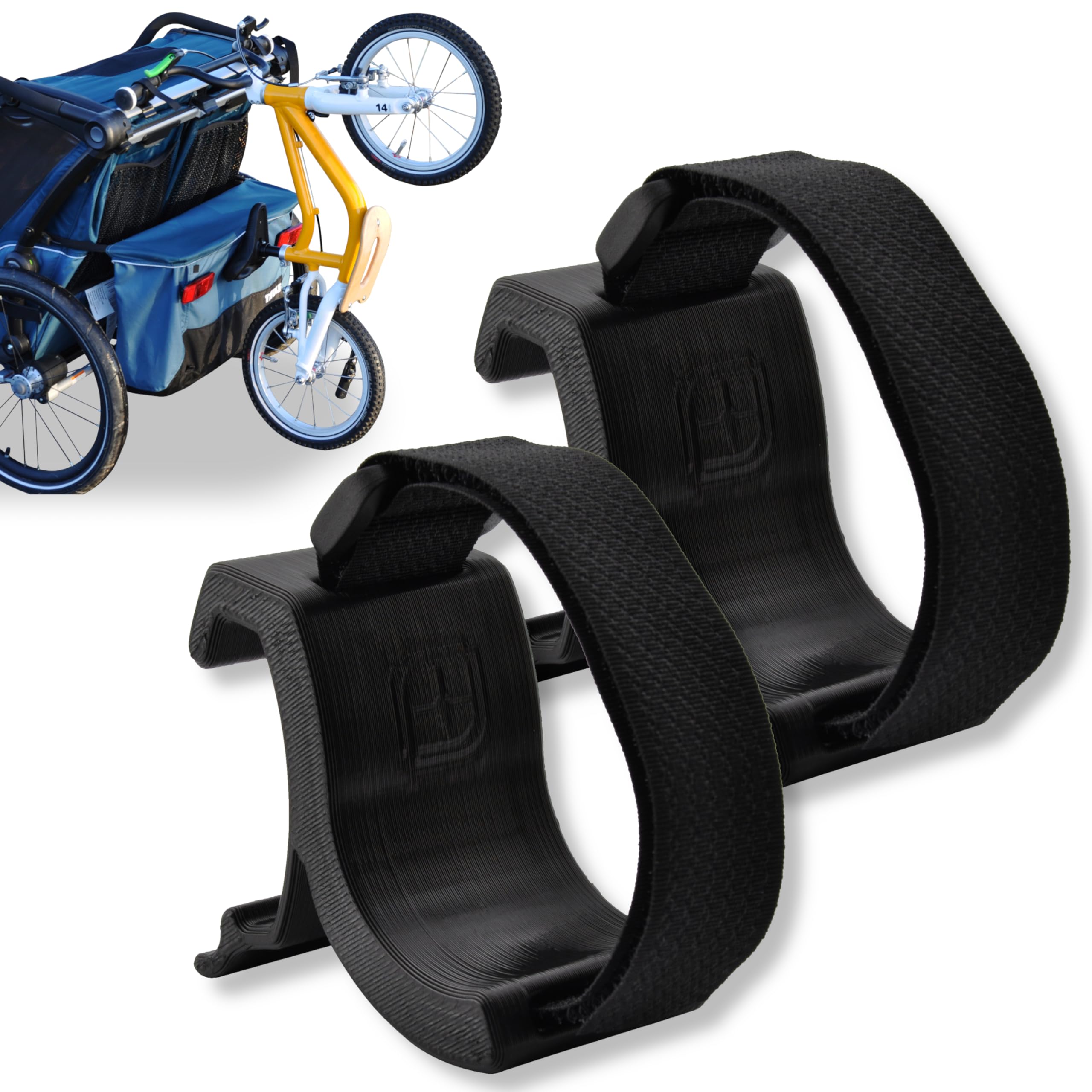 Kinder Laufrad Fahrrad Halterung passend für Thule Chariot Cross Sport Lite Cab Anhänger (1 Paar) Sport & Freizeit