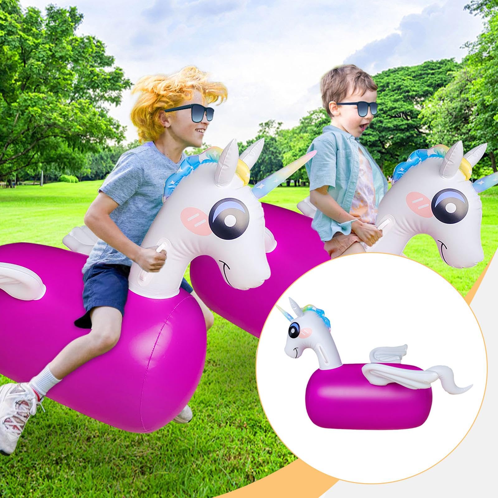 Aufblasbares Einhorn Hüpfspielzeug für Kinder, für Park Und Garten