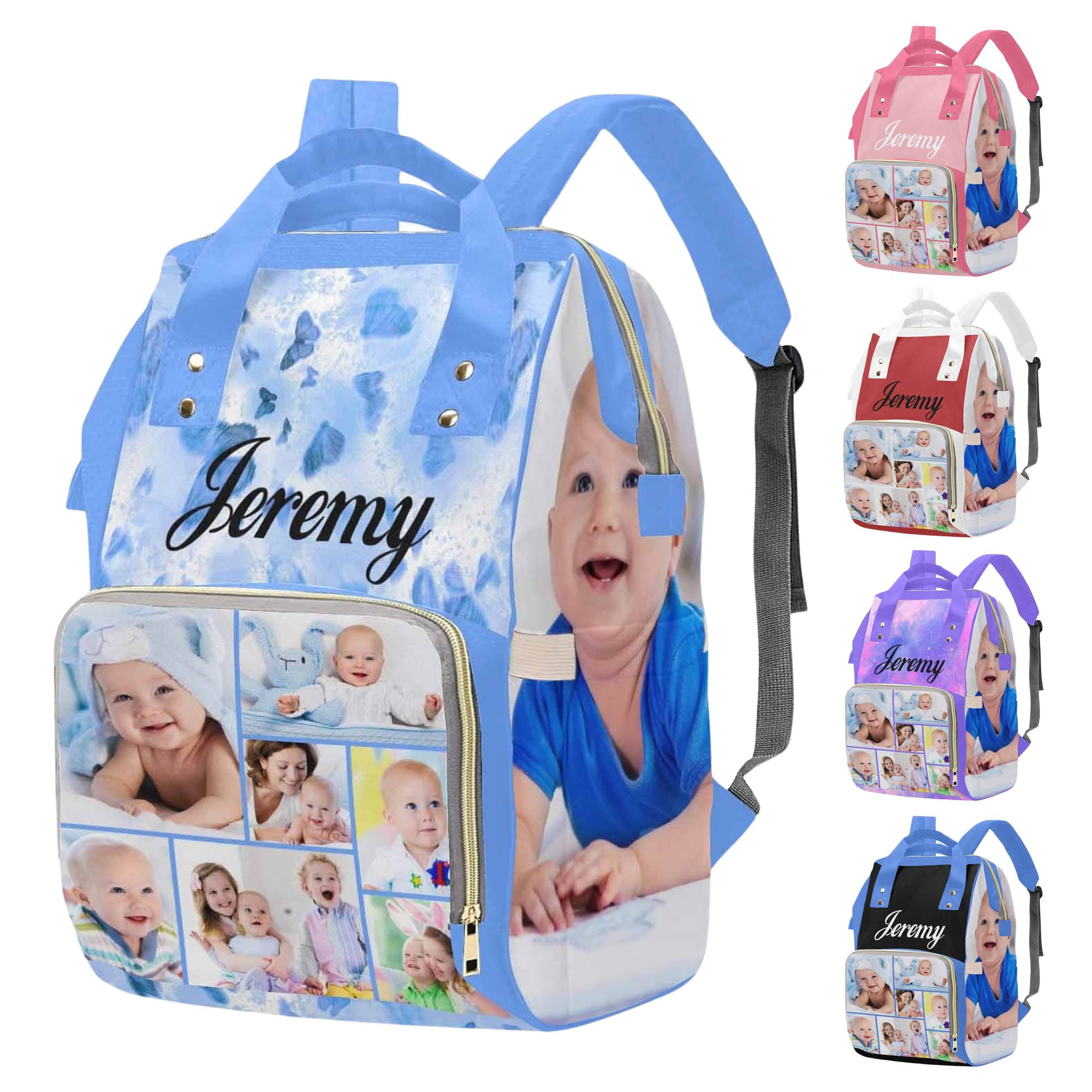 M YESCUSTOM Custom Baby Diaper Backpack Large Diaper Bag with Insulated Pockets Mommy Bags Boys Girl Unisex Multifunction Travel Baby Newborn Gift 8