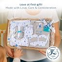 Mee Mee New Born Basket Baby Gift Set | Soft Cotton Clothing Essentials for Infants/Baby Girls, Boys | Baby Shower Clothing Hamper | 8 Pieces | (Square, Grey) gallery image