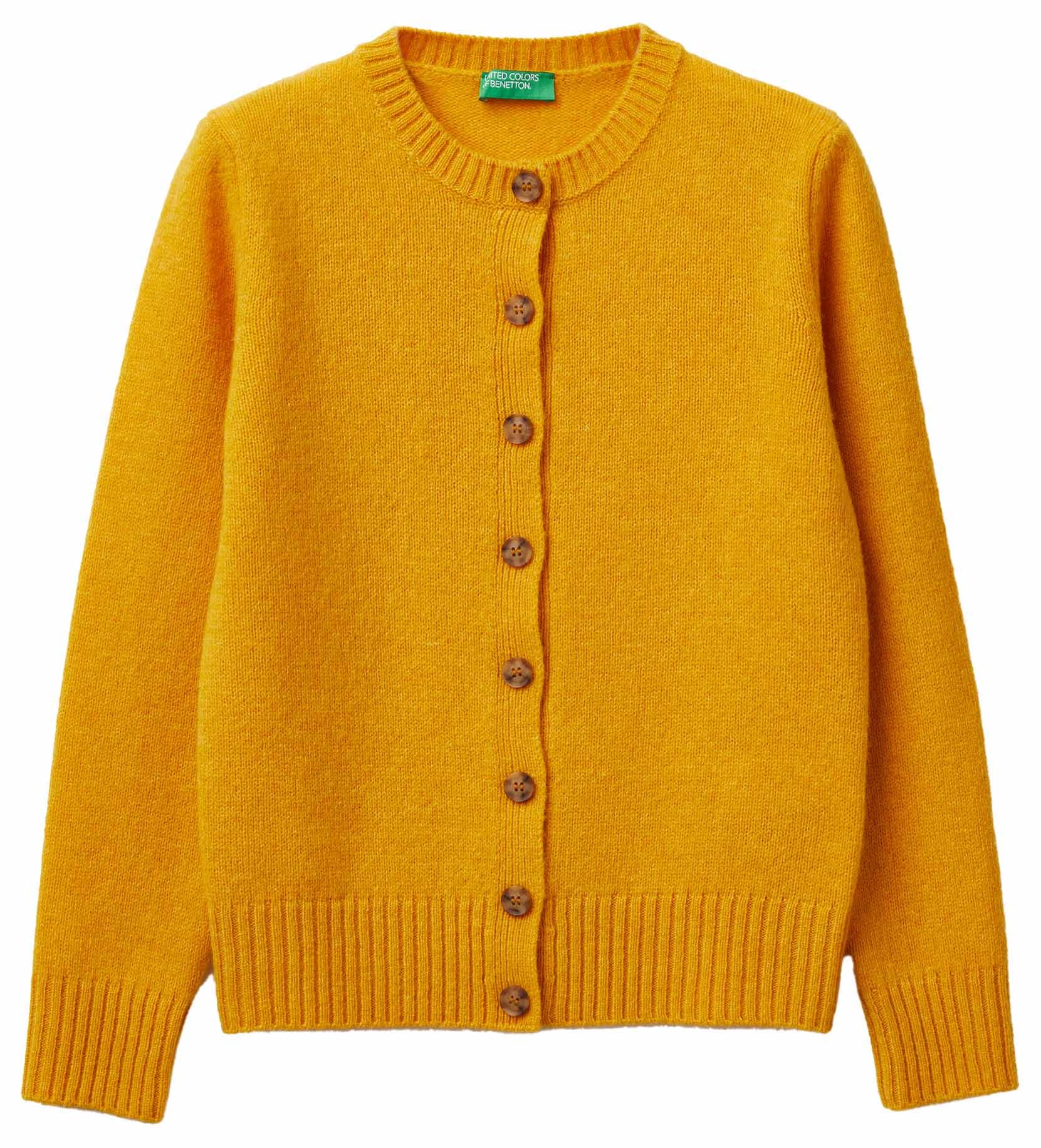 United Colors of Benetton Maglia Coreana M/L 103me500l, Maglione Cardigan Donna