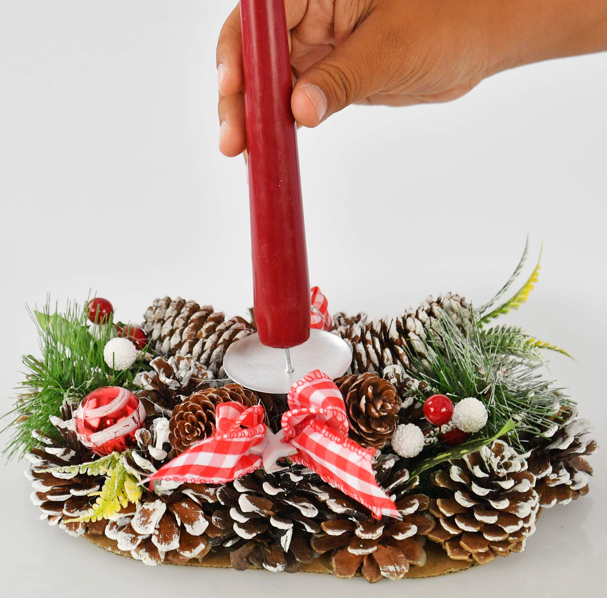 30 Pinzas Para Velas De árbol De Navidad – Con Forma De Cono, Plástico Verde, Para Velas LED Y Decoración Navideña