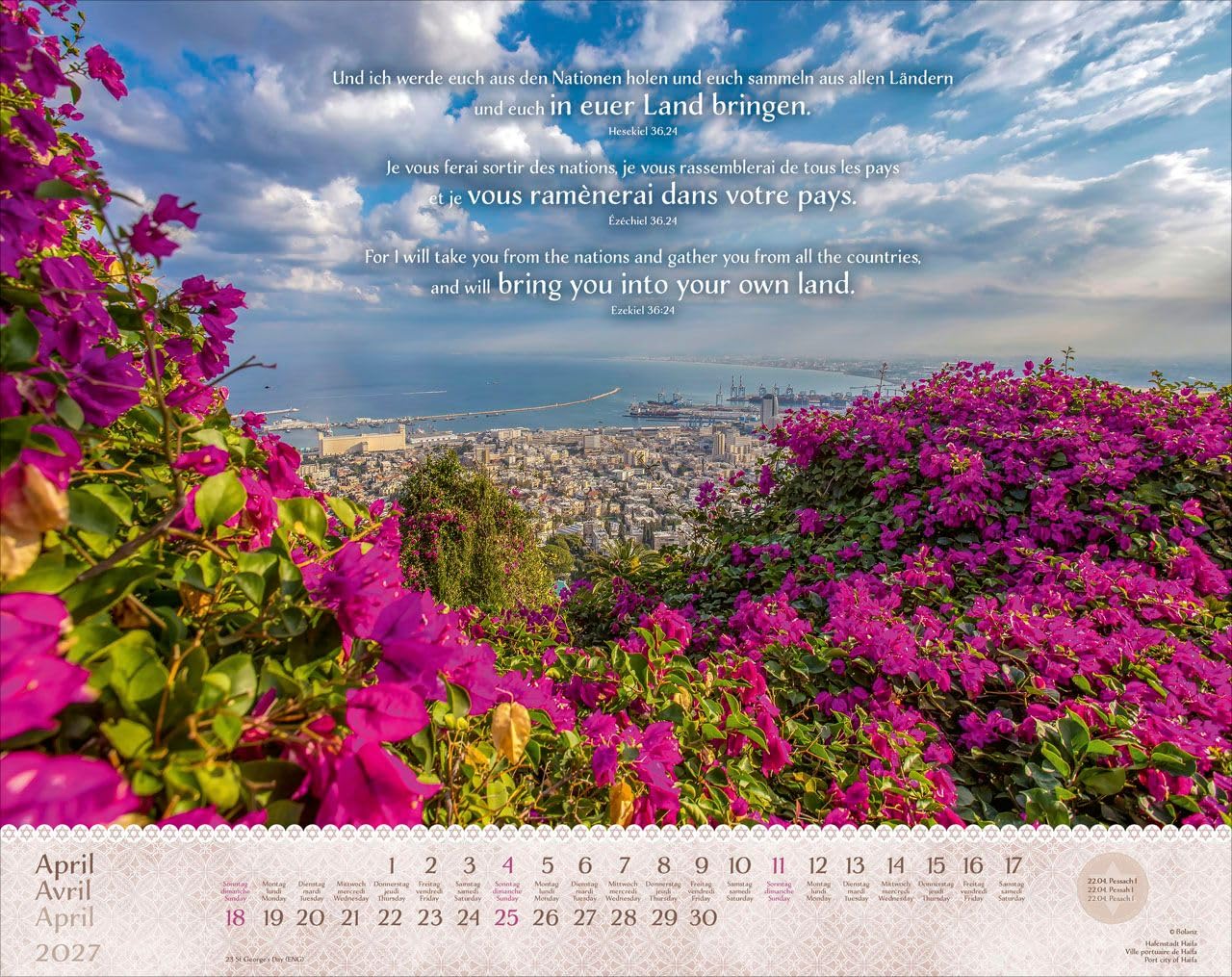Israel Shalom 2027 – Wandkalender