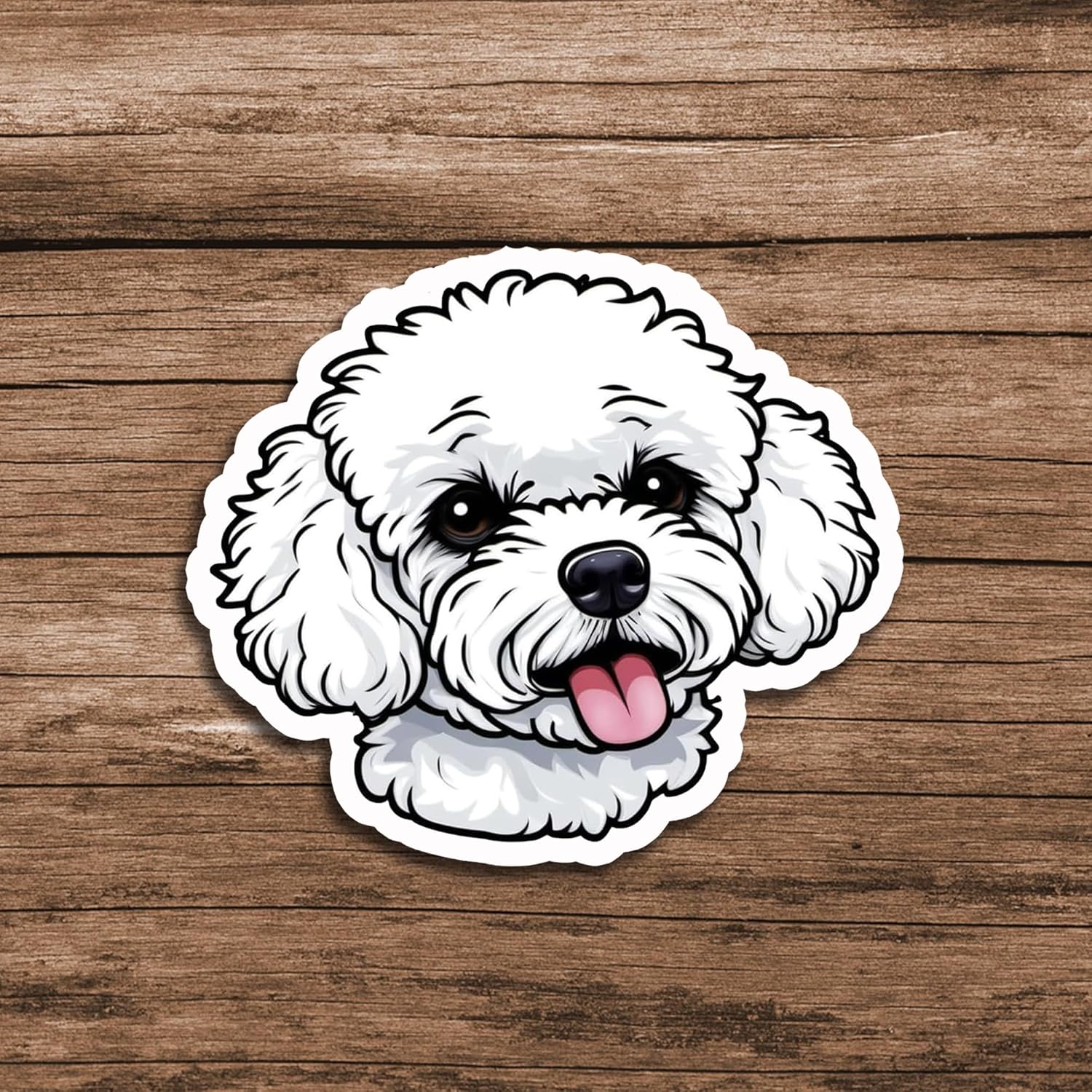 Bichon Frise Dogs Sticker | Dog Lover Animal Stickers Decal | for Car, Notebook, Water Bottle | 5 Inches - Image 2