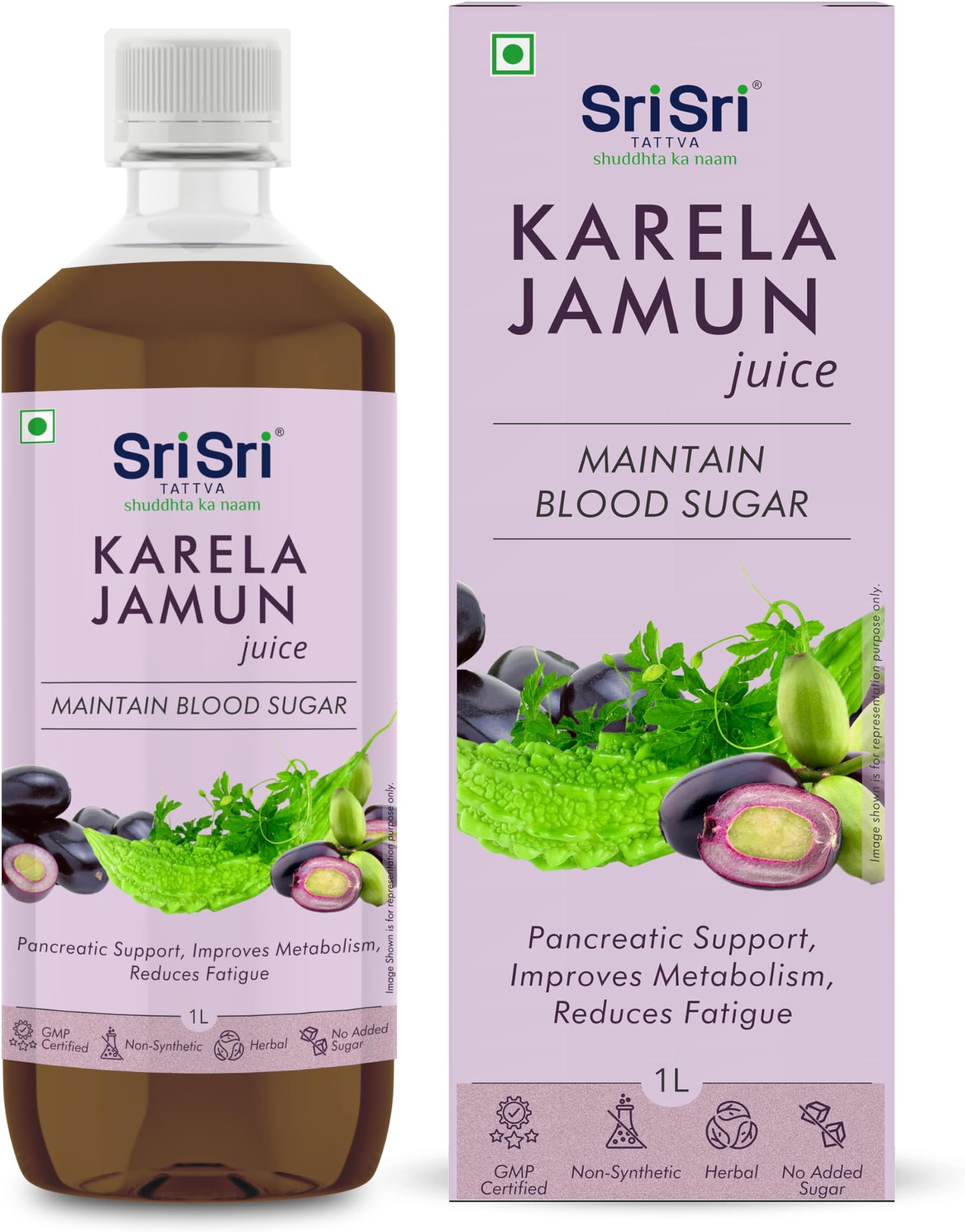 Sri Sri Tattva Karela Jamun Juice -1000 ml Liquid