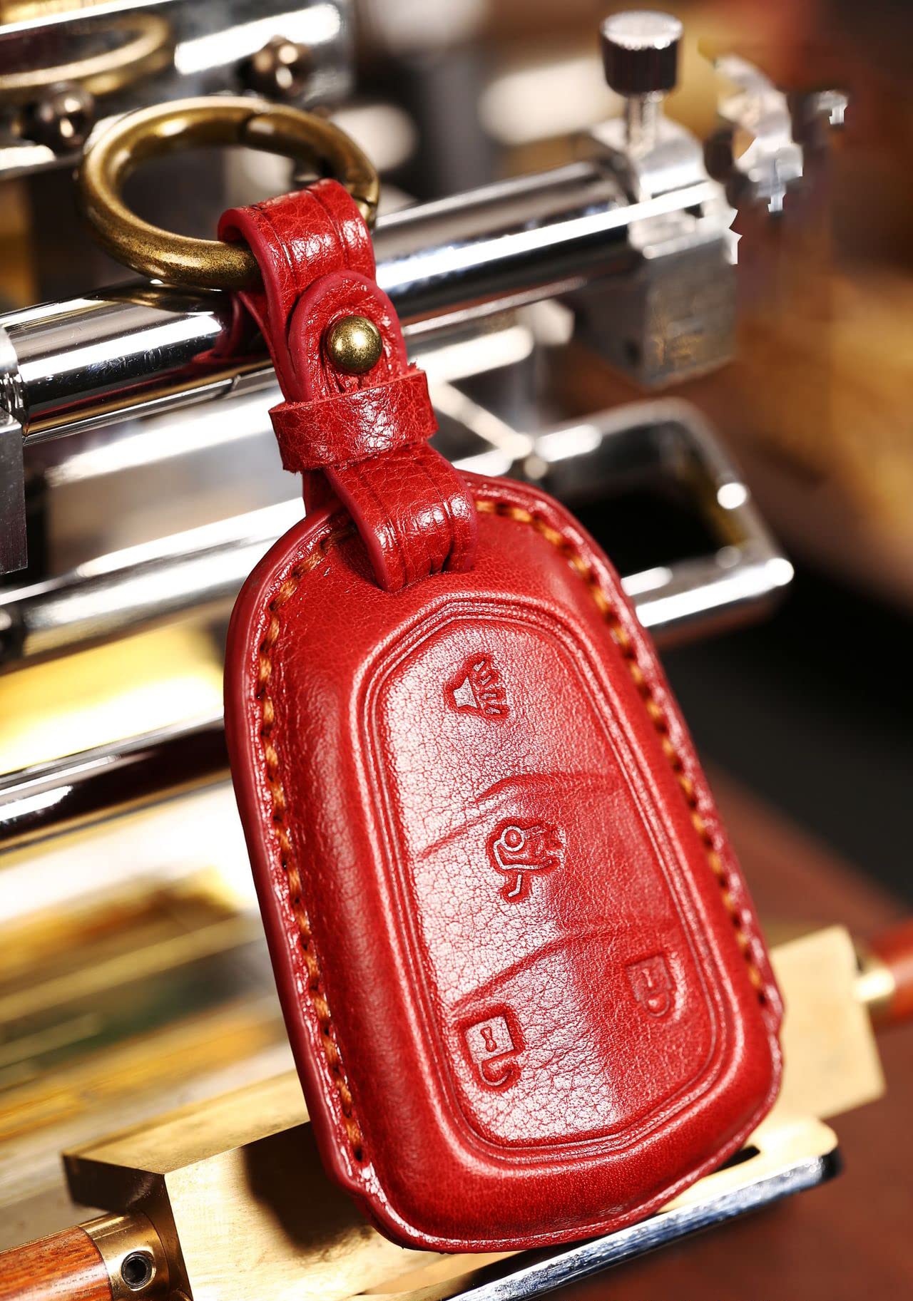 HIBEYO Custodia per Chiave Auto, Compatibile con Cadillac per Cadillac