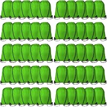 60 Pieces Drawstring Backpack Bags Sports Sackpack Bulk Cinch Gym Bag for Women Men Outdoor Sports Backpack for St. Patricks Day Gift Green