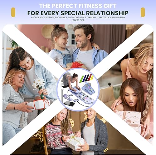 Miniatura 8 de Tabla de pilates, juego de reformador de pilates multiusos, tabla reformadora de pilates portátil con calcetines de yoga y bandas de resistencia, lo