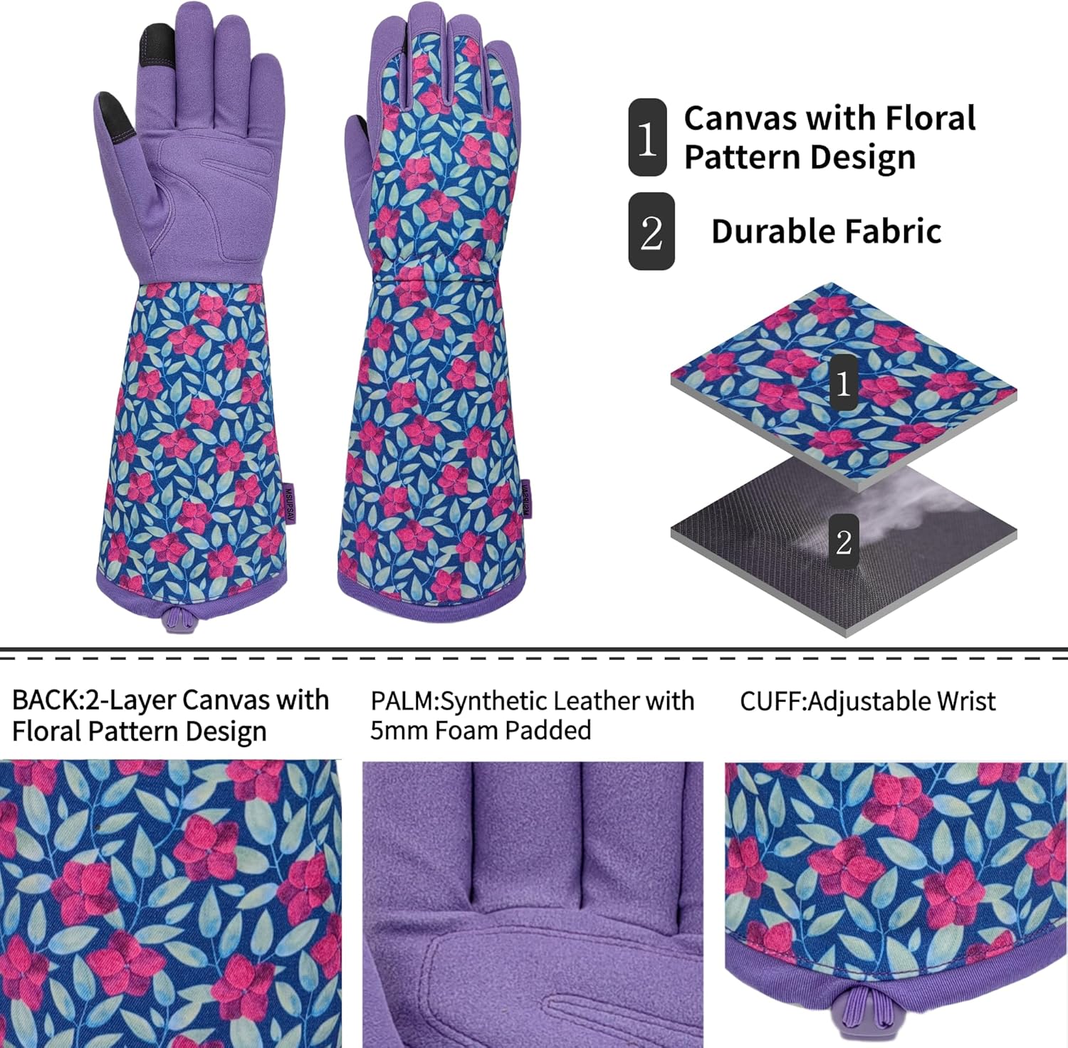 Long Gardening Garden Gloves,Thorn-proof&Puncture Resistance Rose Cactus Gauntlet Glove for Gardener,Gifts - Image 2