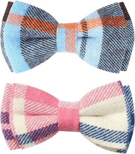 Vista 37 de Collar Joytale con corbatín y campana, lindos patrones de cuadros, 1 o 2 unidades de collares de seguridad para gato, Rojo