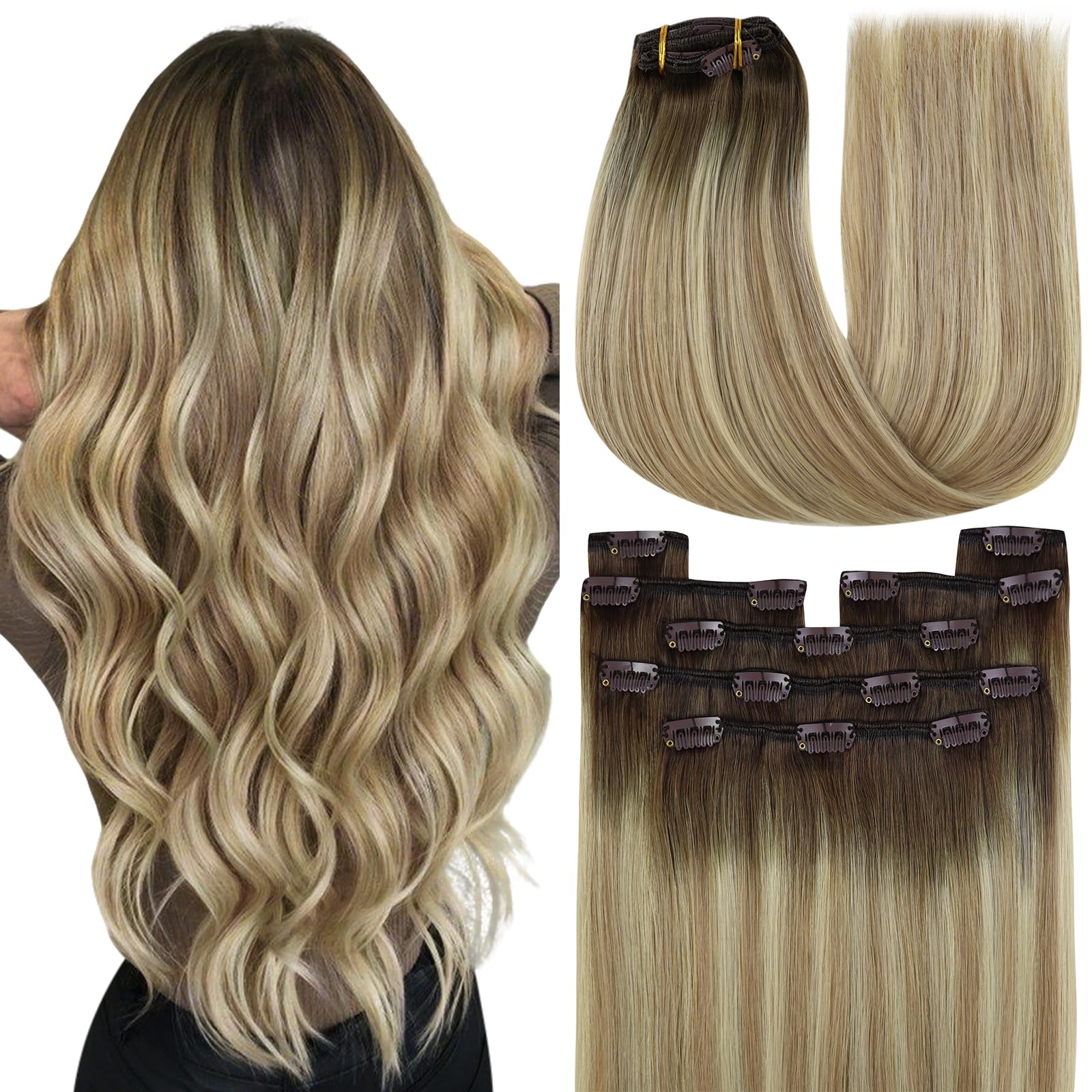 YoungSee Tape Hair Extensions Platinum Blonde 16In Tape in Hair Extensions Real Human Hair for Women 20pcs 50g Easy to Wear Hair Tape-in Extensions Blonde — view 26