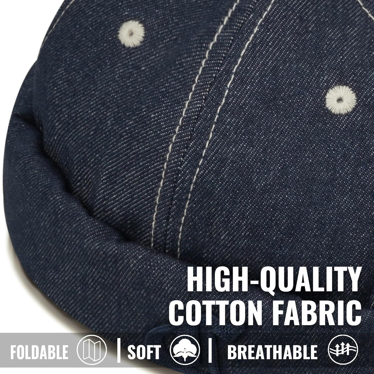 Clakllie Warm Brimless Hat Knitted Skull Cap Docker Hat Soft Beanie Worker Hat Rolled Cuff Sailor Fisherman Leon Hat - Image 5