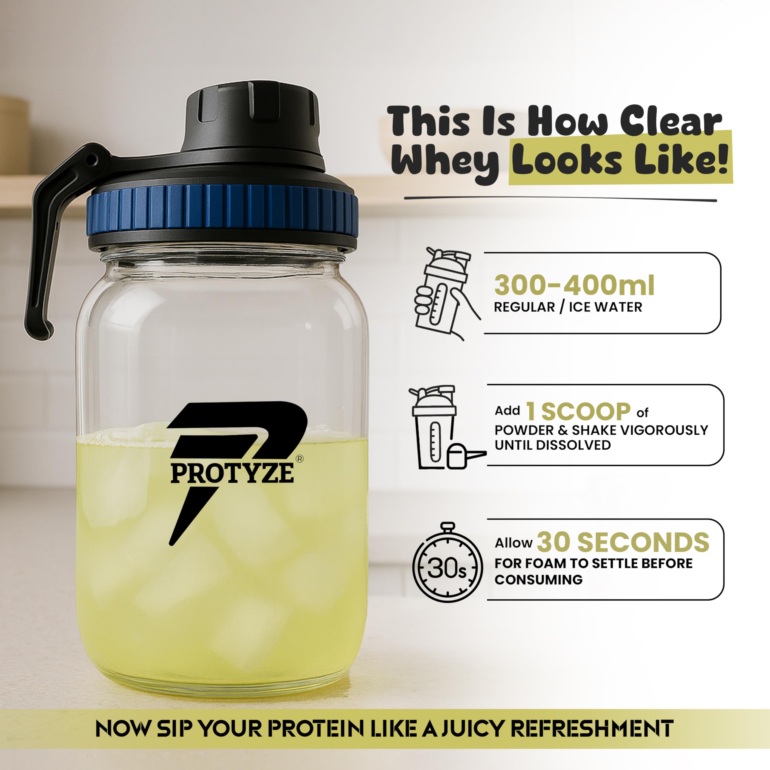 Protyze Hydra-X Clear Whey Protein | Lemon Lime | 12 Servings — Amazon image 5