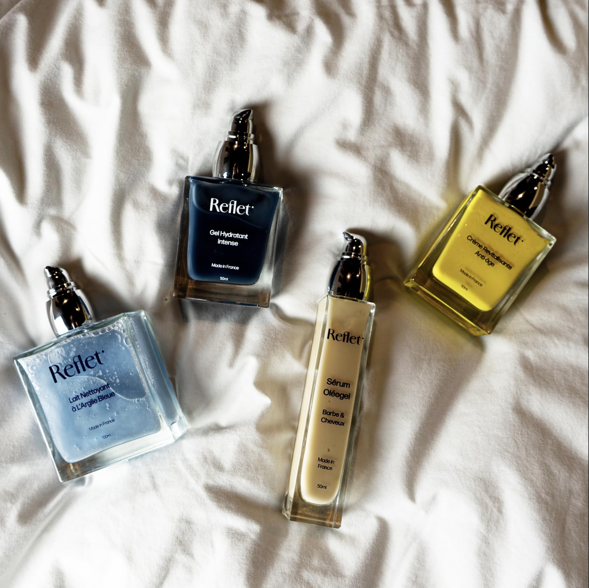 Reflet Cosmetique – Set Ritual Revitalisierend angereichert – Gesichtsreiniger + feuchtigkeitsspendendes Gesichtsserum + Bart- und Haarserum + Anti-Aging Gesicht
