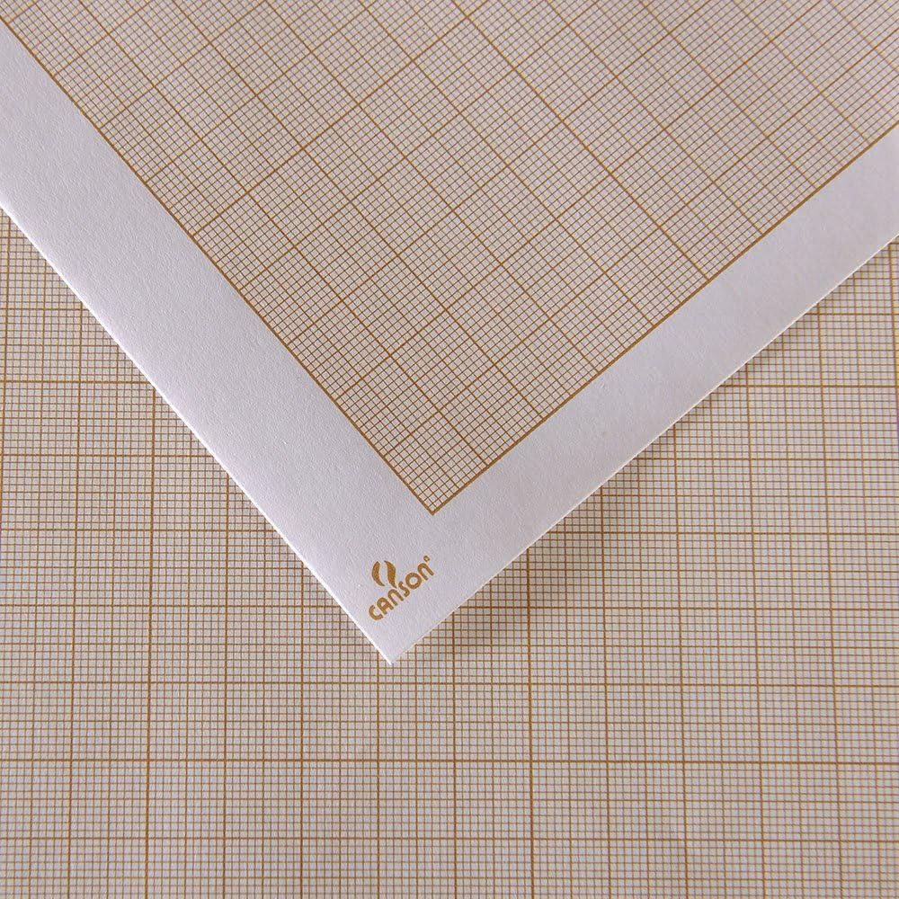 Blocco 50 Fogli Carta millimetrata (aderenti 1 lato) A4 90 g/m², Stampa BISTRO – Set di 10