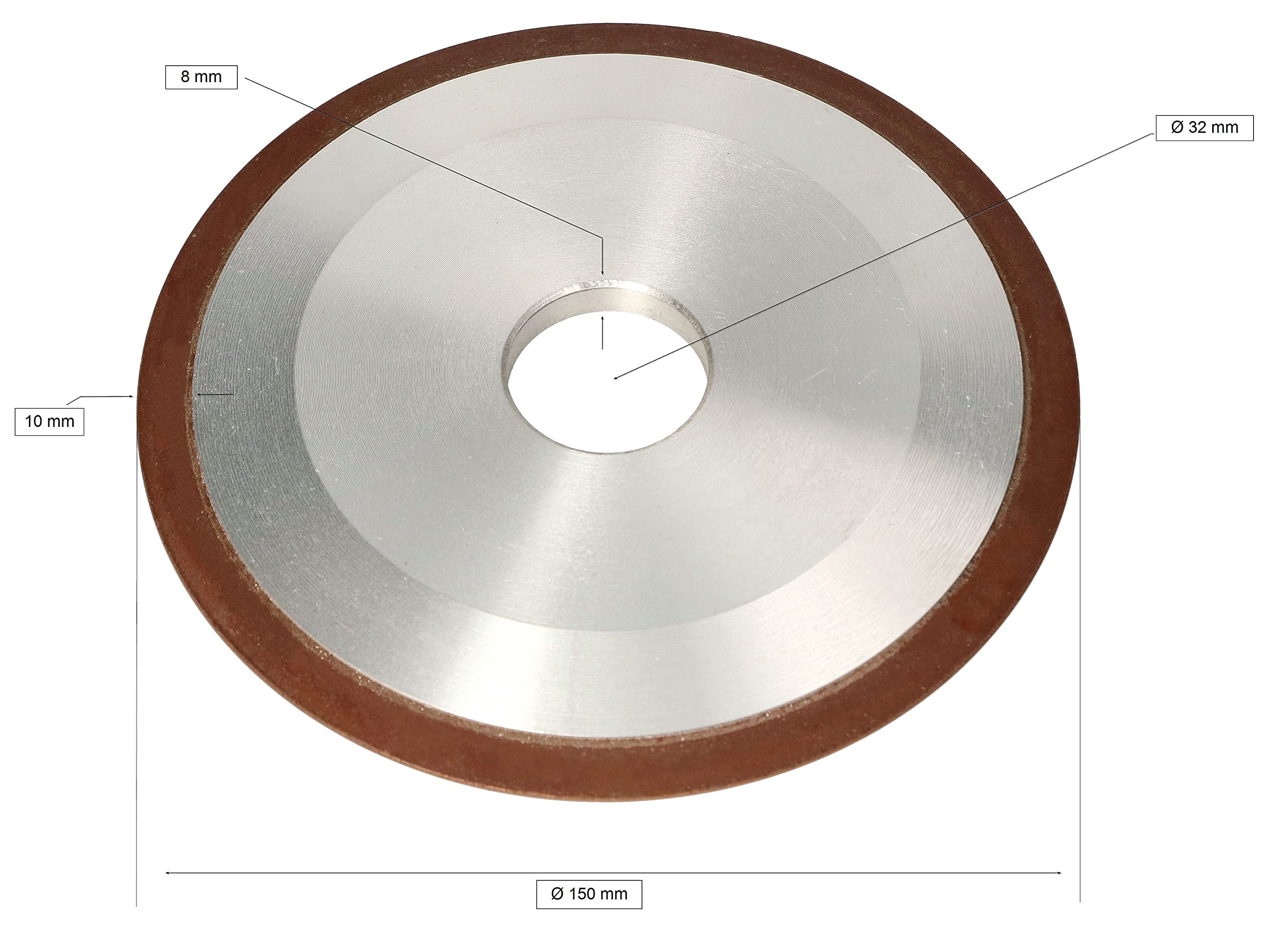 KOTARBAU® Disco de diamante para afilar hojas de sierra (150 mm)