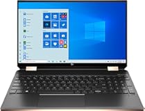 Spectre X360 15.6-inch 4K UHD Touchscreen 512GB SSD + 32GB Optane 11th Gen i7 (16GB RAM, Quad-Core i7-1165G7 up to 4.7GHz, Windows 10 Home, 3840 x 2160 Resolution) Nightfall Black, 15-eb1043dx