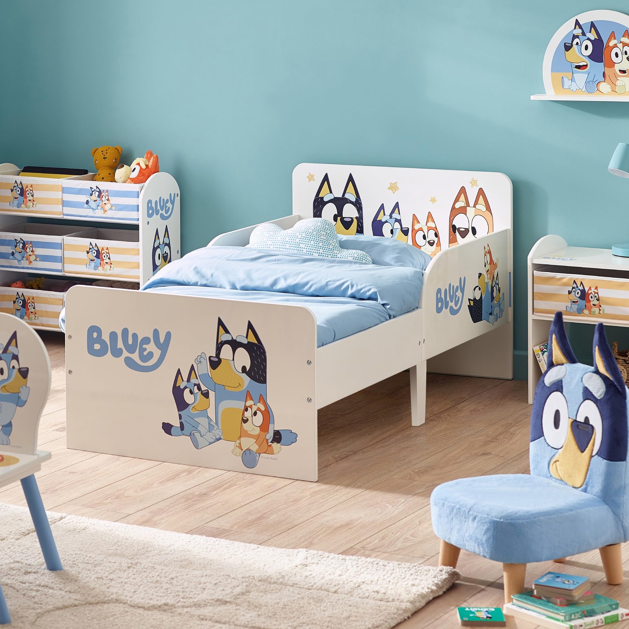 BlueY Lettino per Bambini con sponde in Legno, 70x140cm materasso non incluso