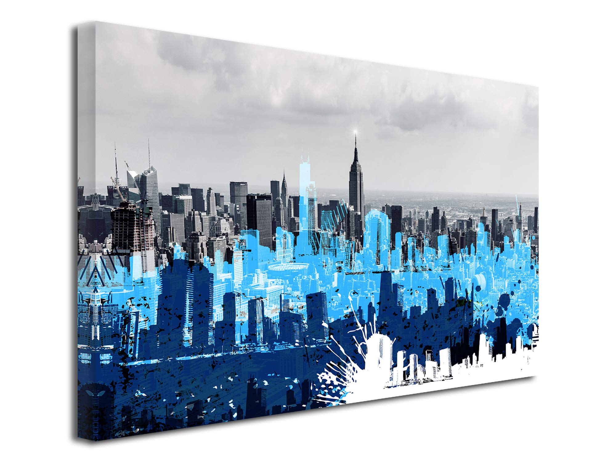 DECLINA, decorazione da parete, quadro decorativo per la casa, quadro decorativo da parete per soggiorno, motivo: Manhattan Graffiti, 50 x 30 cm