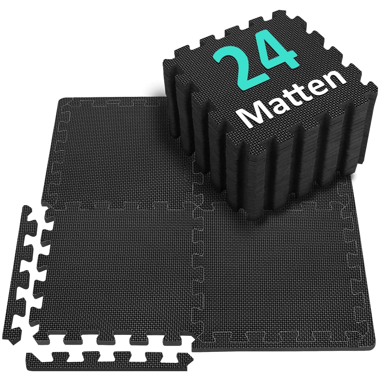 BEAUTYOVO Bodenschutzmatte Set (2,22 m², Schwarz)