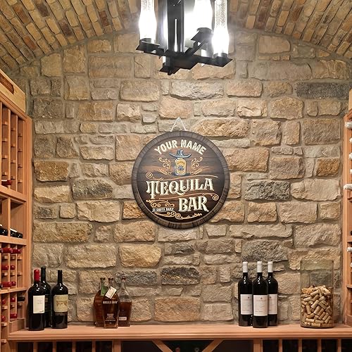 Miniatura 78 de Placa de pared de madera de bar de tequila mexicano personalizado, letrero de bar de México, letrero rústico para pub para el hogar, decoración de 01