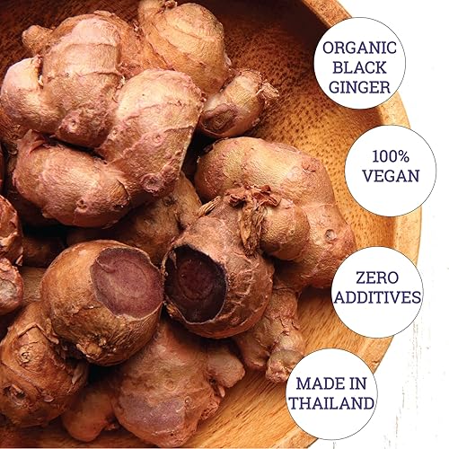 Miniatura 6 de INCAS USDA Organic Thai Black Ginger para hombres, 120 cápsulas veganas de 500 mg sin OMG verificado | Primero y único certificado orgánico