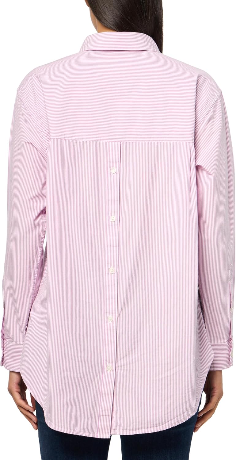 Lucky Brand Womens Oversized Button Back Top