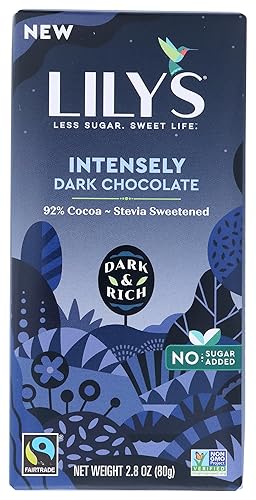 Chocolate Lilys con Stevia Endulzado, Chocolate Oscuro, 2.8 OZ