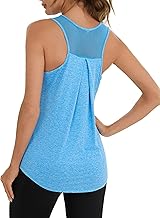 Terecey Tee Shirt Sport Femme sans Manches Débardeur Fitness Tank Top Été Chic et Éégant Hauts de Yoga Shirt Respirant