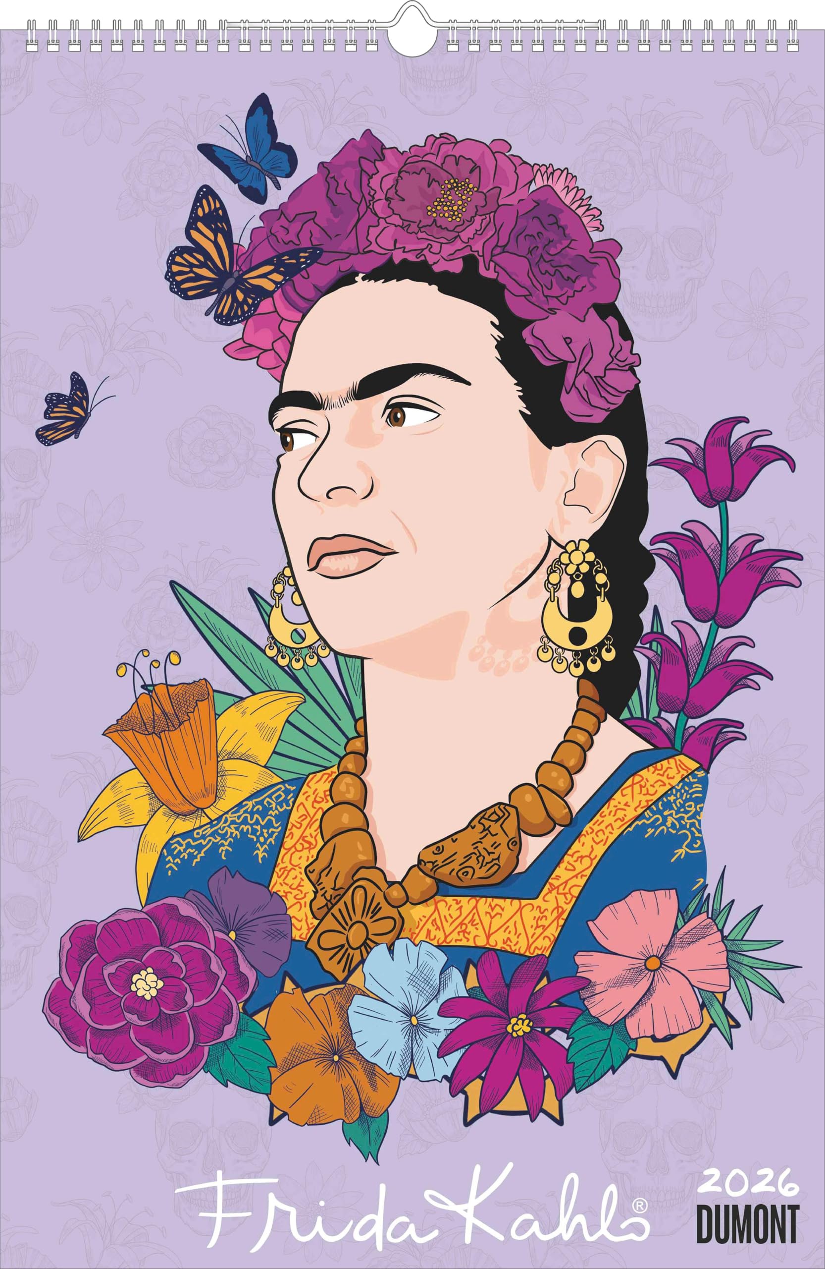 DUMONT - Frida Kahlo 2026 – Wandkalender 33x50 cm – Posterkalender mit ikonischen Motiven & deutschem Kalendarium, Kunstkalender für Zuhause