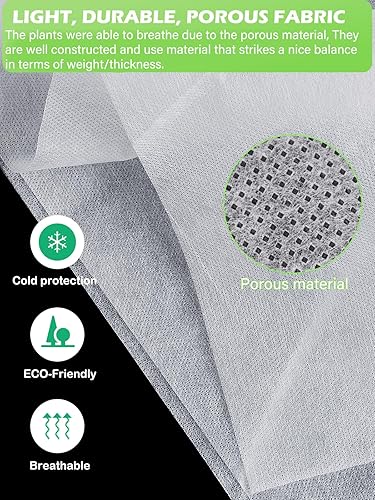 Miniatura 3 de Abimars Cubiertas para plantas, protección contra congelación, 0.88 ozyd, 8.2 pies x 32.8 pies, cubierta flotante reutilizable para jardín,