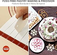 Vista 65 de Tapete de silicona, 28 x 20 pulgadas, extra grande, antiadherente, para hornear, con medición, tapete grueso reutilizable para mostrador de hojas