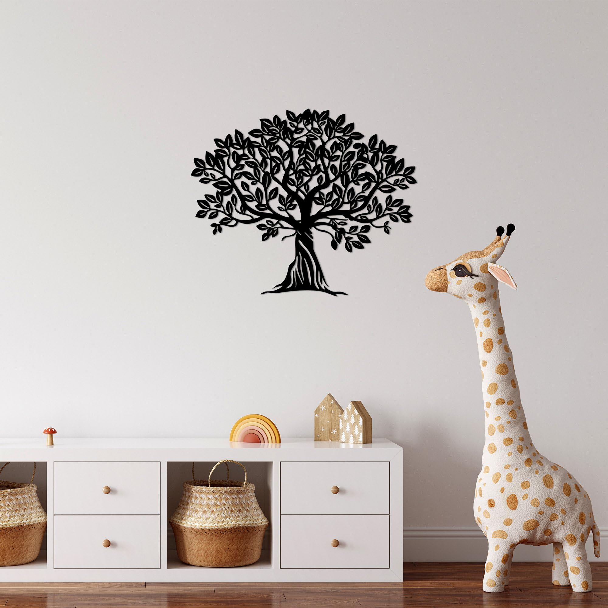Art mural unique en métal noir 58x70 cm Hanah Home pour salon