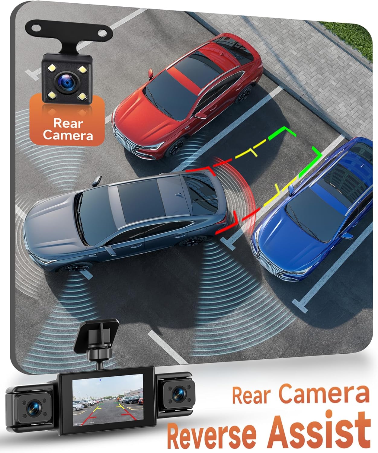 Rimoody Dashcam Rear Camera Reverse Assist