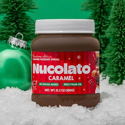 Miniatura 7 de NUCOLATO  Crema de caramelo y avellana  12.3 oz - 350 g  Apto para dieta cetogénica - Sin gluten - Sin azúcar añadido  El mejor postre bajo en
