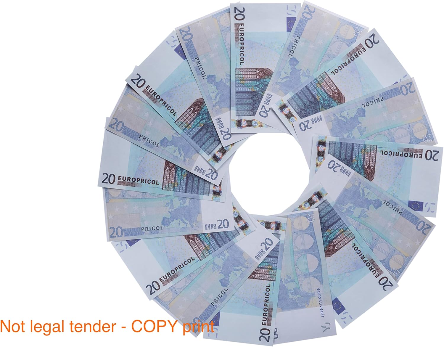 Copy Prop Money Euro Bills 20s, Full Print Play Mon ey for Teaching and Birthday Party - Image 5