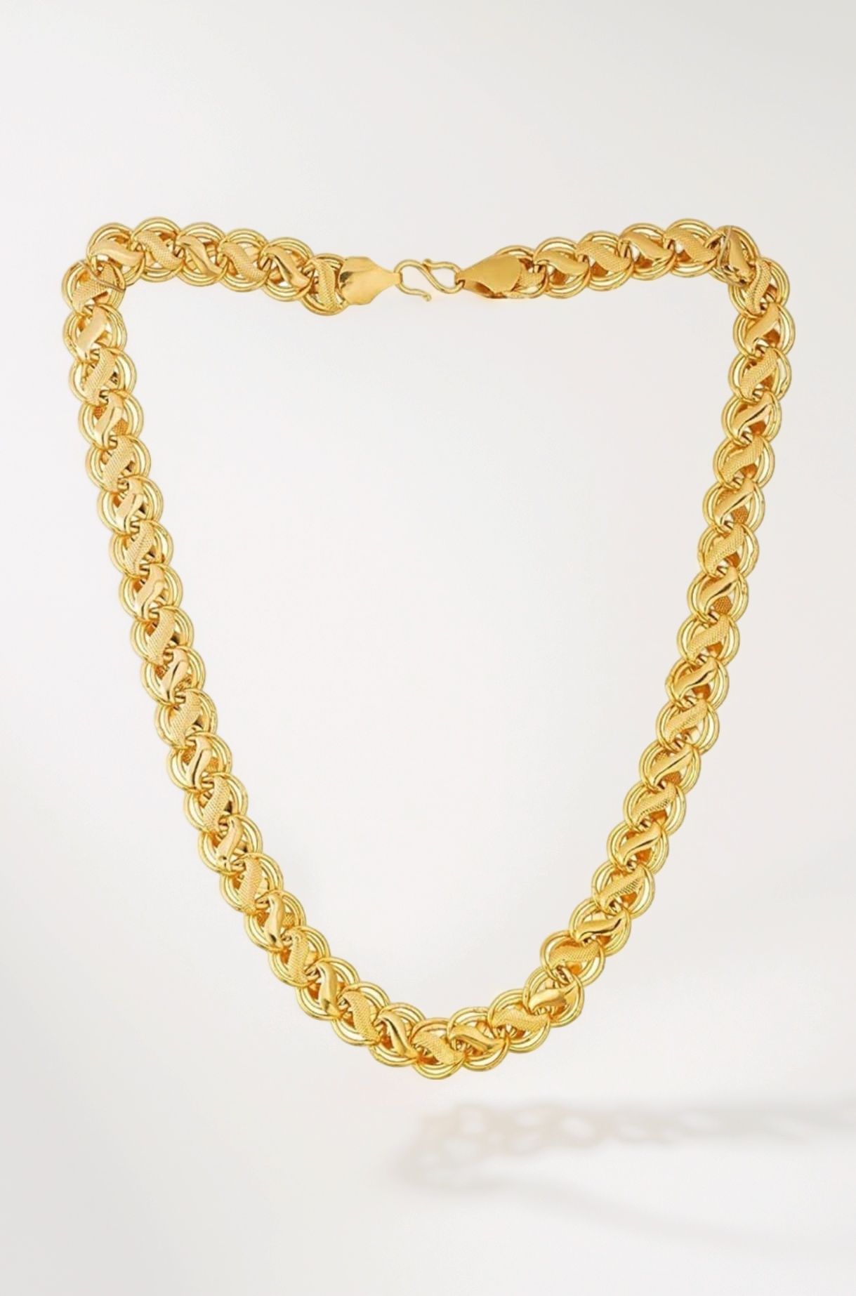 Chain for Men Boys Husband gents boyfriend Stylish Gold Chain Golden Neck Stainless Steel Chains for Man Jewellery for Men Birthday Gift Anniversary fashion necklace 20 inch-AM105